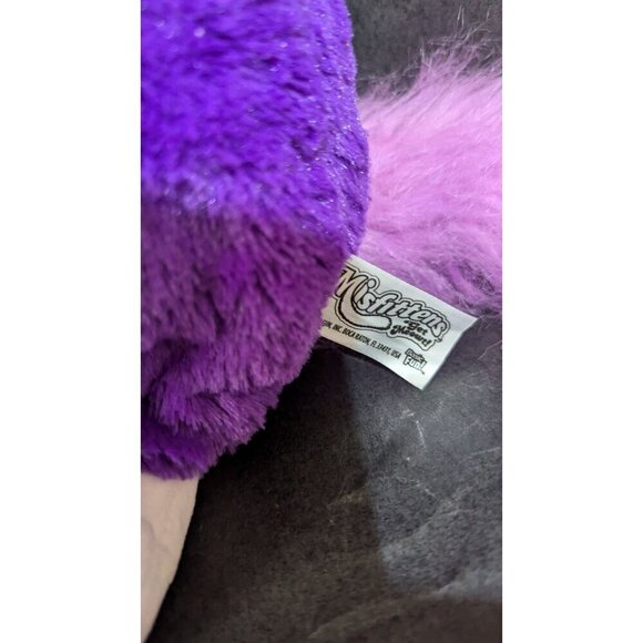 Misfittens Get Meowt! Purple & White Kitten  cat Gold Bowtie Round Plush Toy 9" - Picture 7 of 7